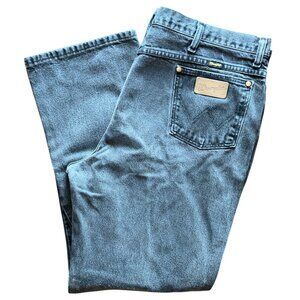 Men's Vintage Faded Black Wrangler 936WBK Cowboy Cut Slim Fit Jeans Size 40x30
